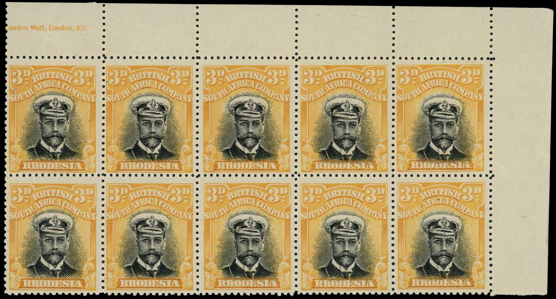 1913-17 3d Head Die I, perf 15. Upper...