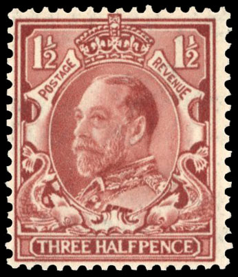 GB 1934 1½d red-brown "Vandyk" Essay