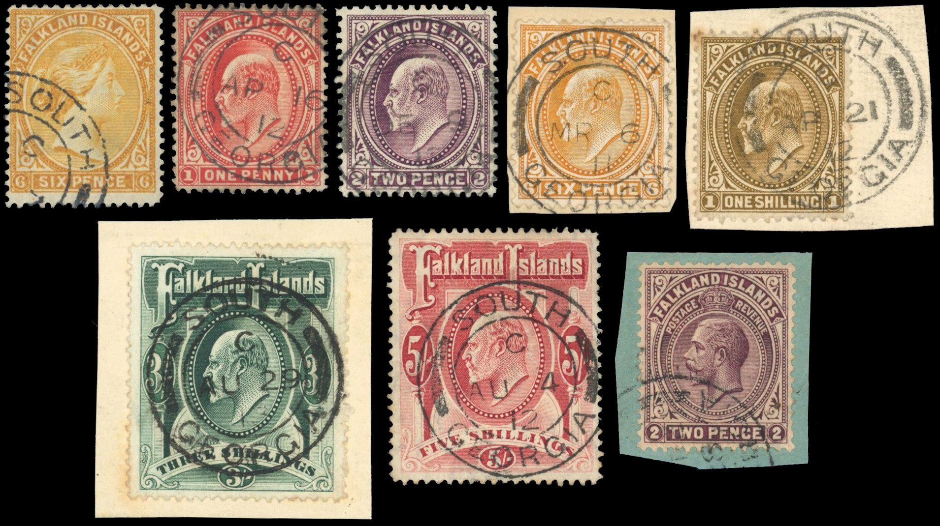 Falkland Islands Dependencies SG Z12a/24 used at South Georgia group