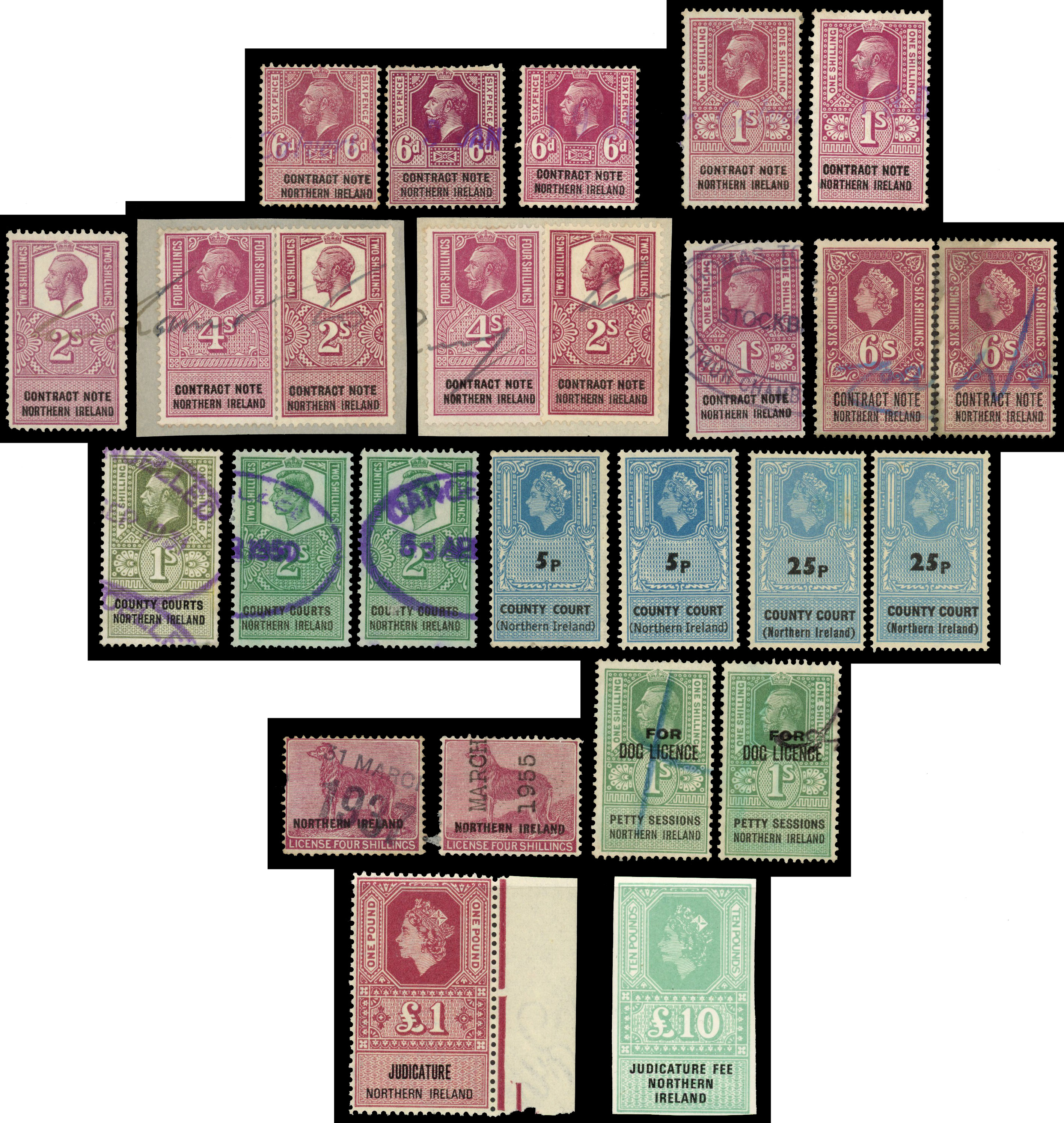 Great Britain NORTHERN IRELAND revenue collection on stock pages