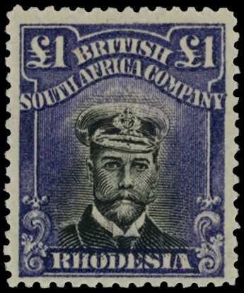 1917-20 £1 Head Die IIIA, perf 14. Large...