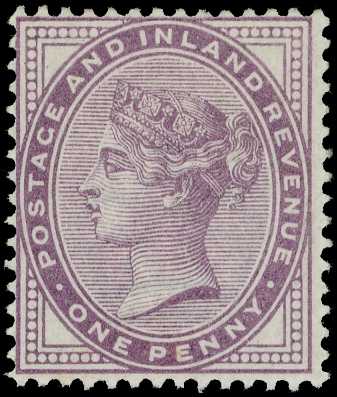 1881 1d lilac (14 dots), unmounted o.g....
