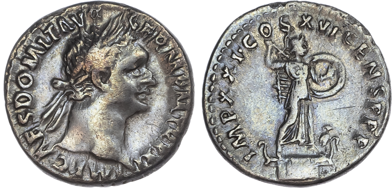 Domitian (AD 81-96) AR Denarius, Rome, AD 92, 3.19g. 