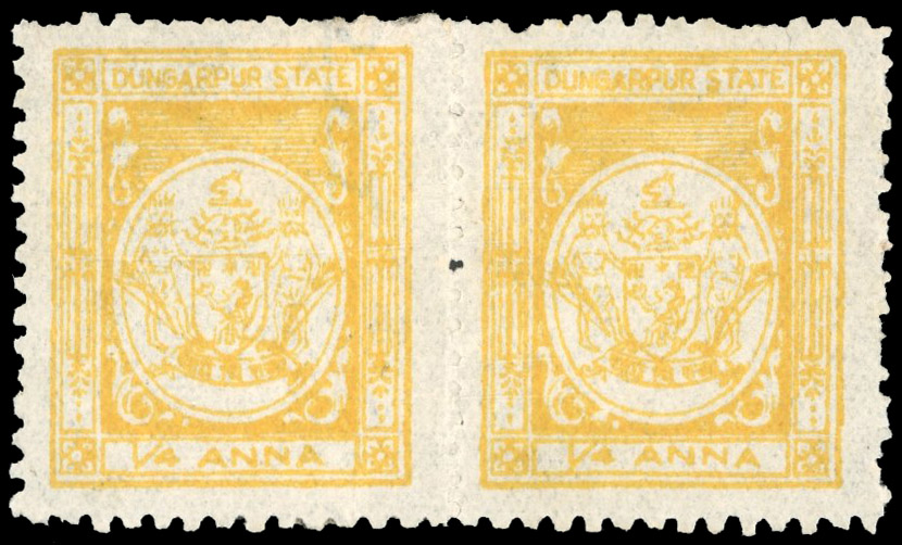I.F.S Dungarpur SG 1 ¼a mint pair