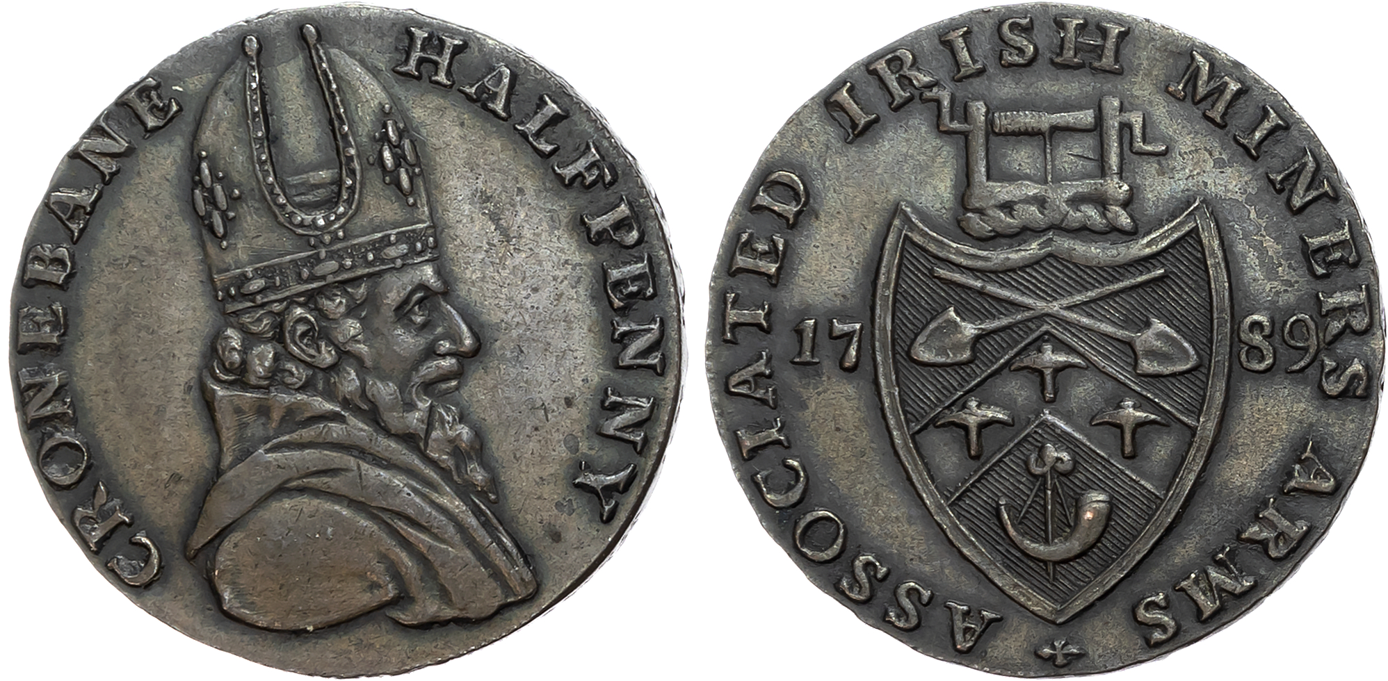 Ireland, Group of 18ths.c. token halfpennies – Dublin 14a, 35, 67, 132, 256, 308, 346, Munster 3, Wexford 4, Wicklow 16, …