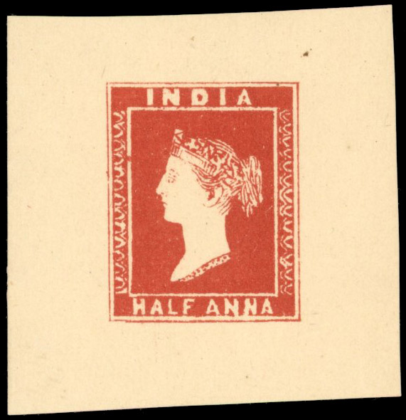 India 1890 ‘Thuillier’ essay, ½a deep red