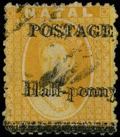 1877 ½d on 1d yellow, surcharge double, lightly used.  SG 91b,...