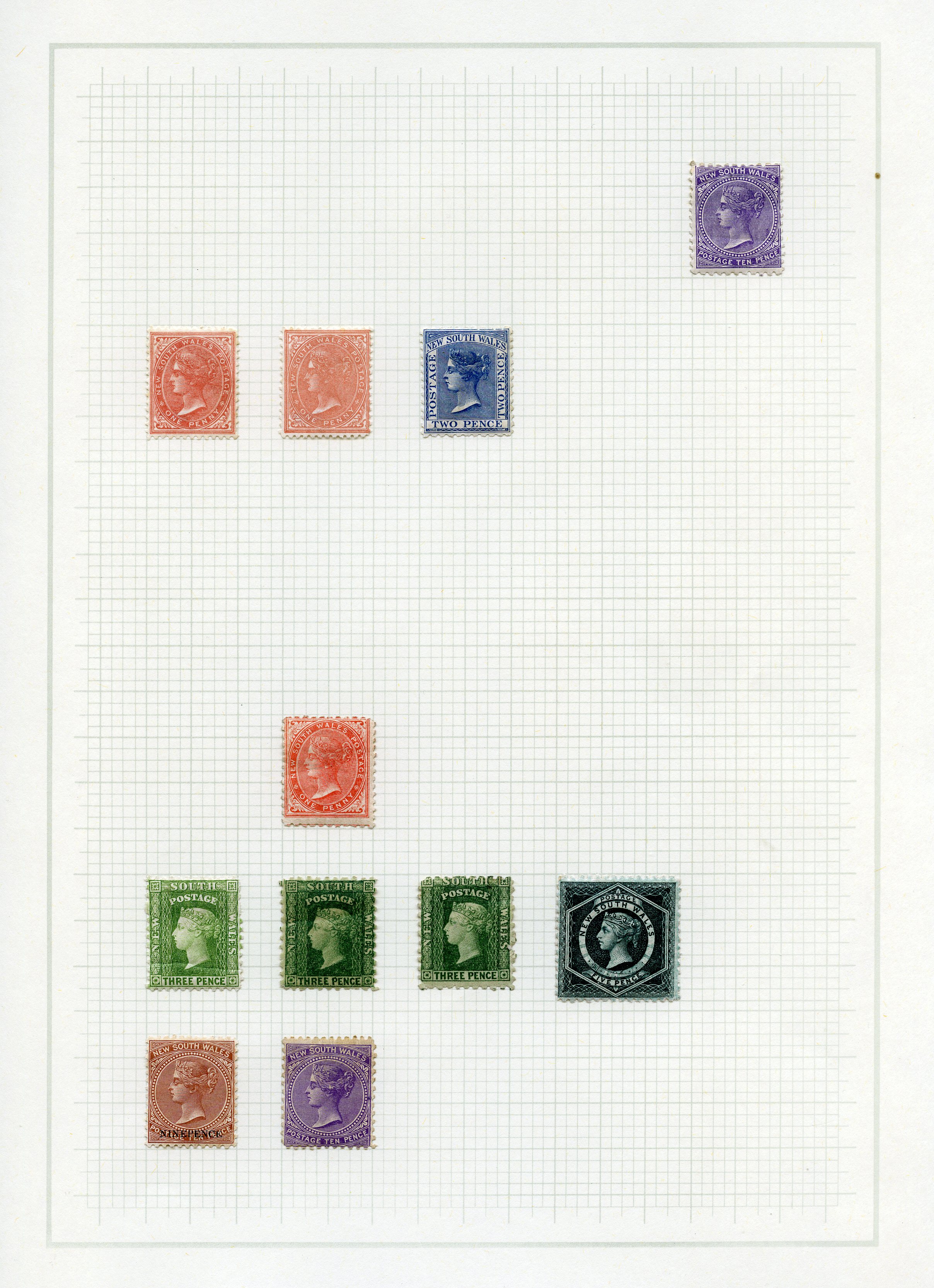 1871-1910 mint collection arranged on album...