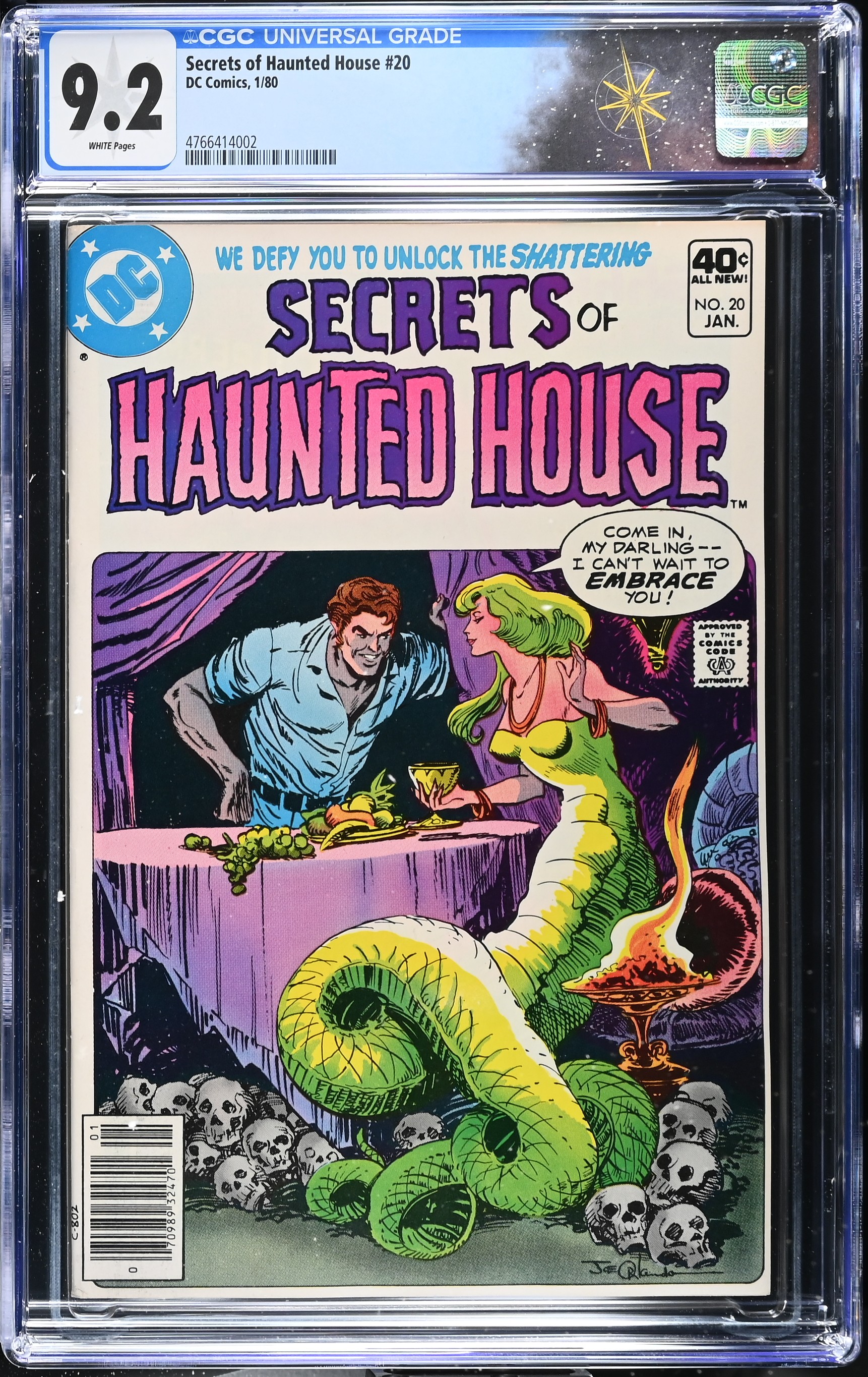 Secrets of Haunted House #20 CGC 9.2 Cover by Joe Orlando (DC Comics, 1980) White Pages