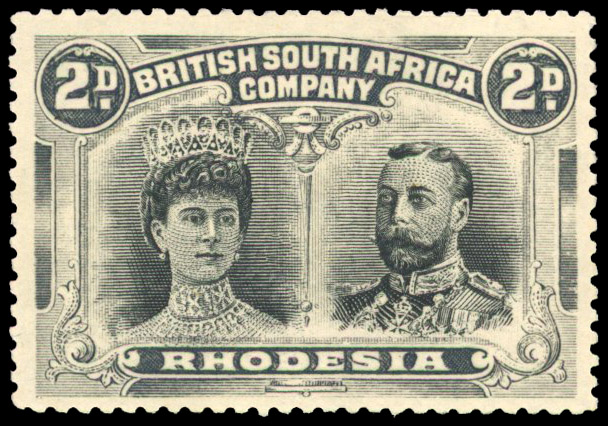 RSC G 2d deep black and deep grey-black, #20 medal cut mint