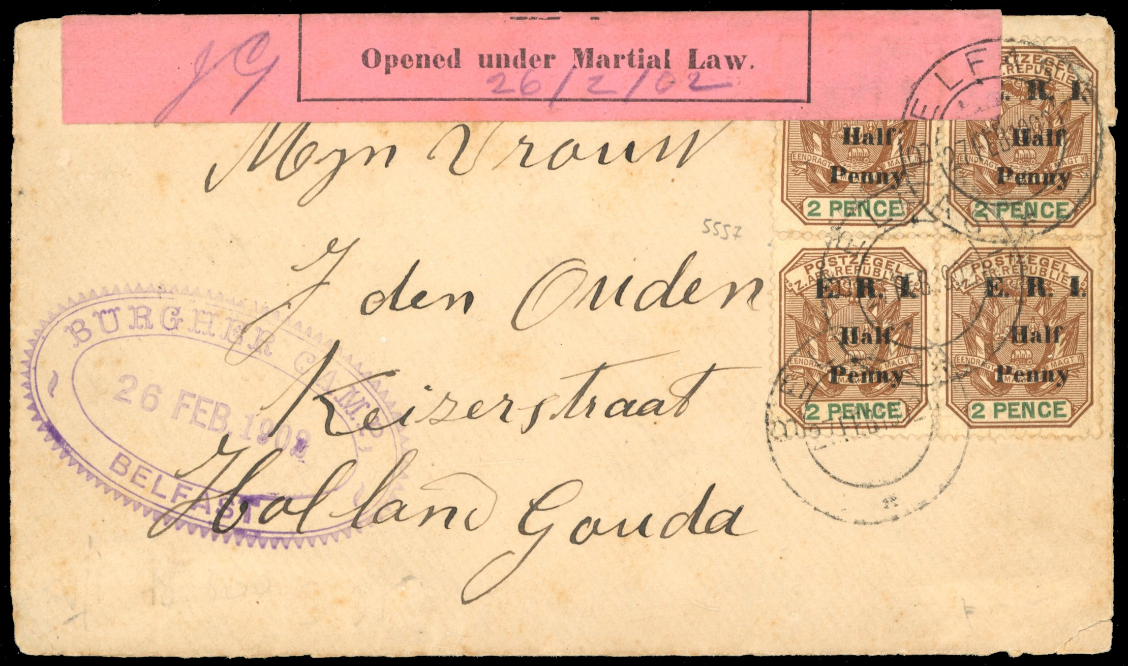 Transvaal Boer War selection of seven covers/cards