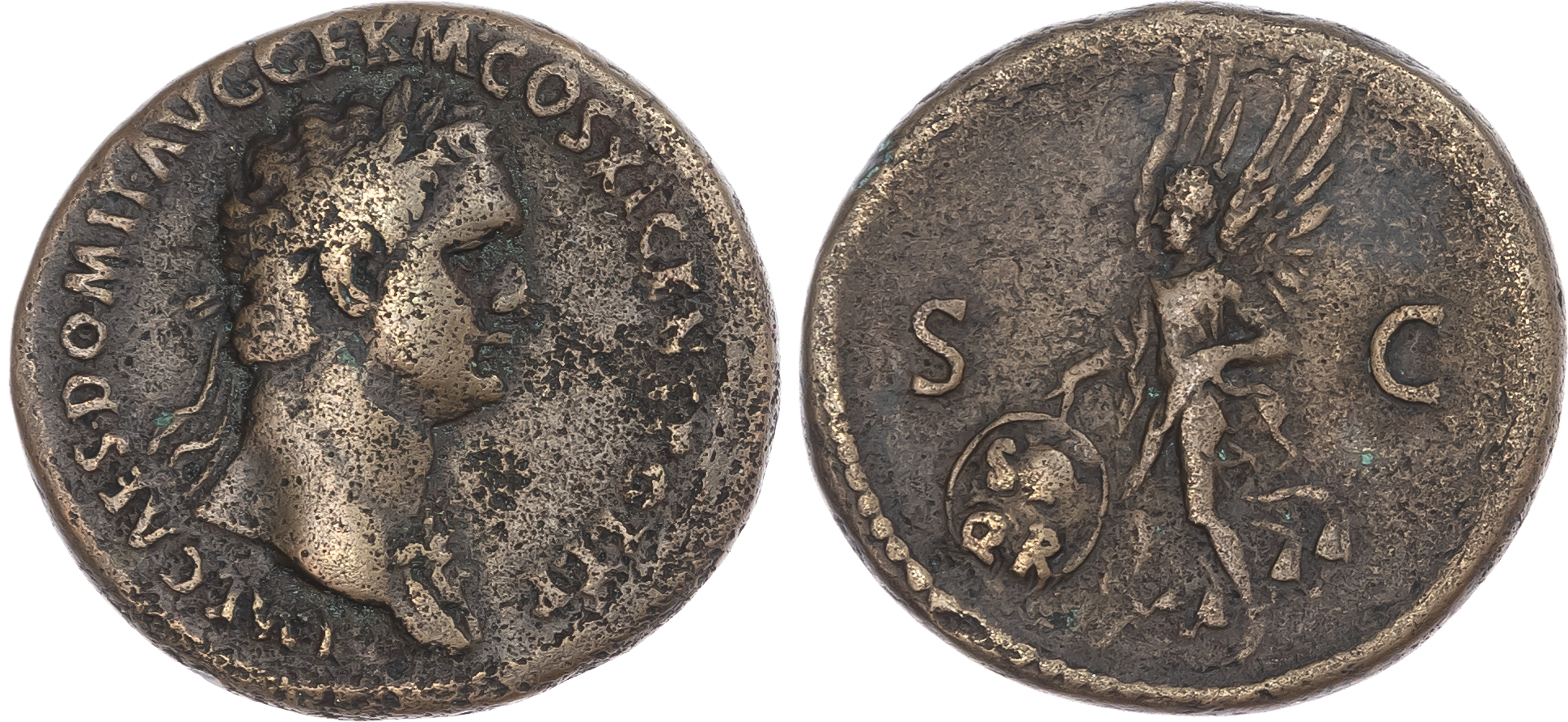 Domitian (AD 81-96) AE As, Rome, AD 85, 12.07g. 