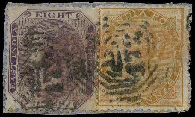 1856-66 India (no wmk) 2a yellow-buff and...