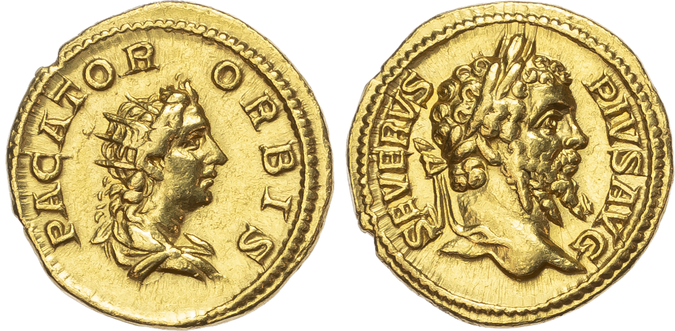 Septimius Severus (AD 193‑211) AV Aureus, mint of Rome, AD 202‑210, 7.20g.