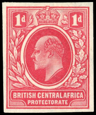 Nyasaland SG 59 1903 1d colour trial