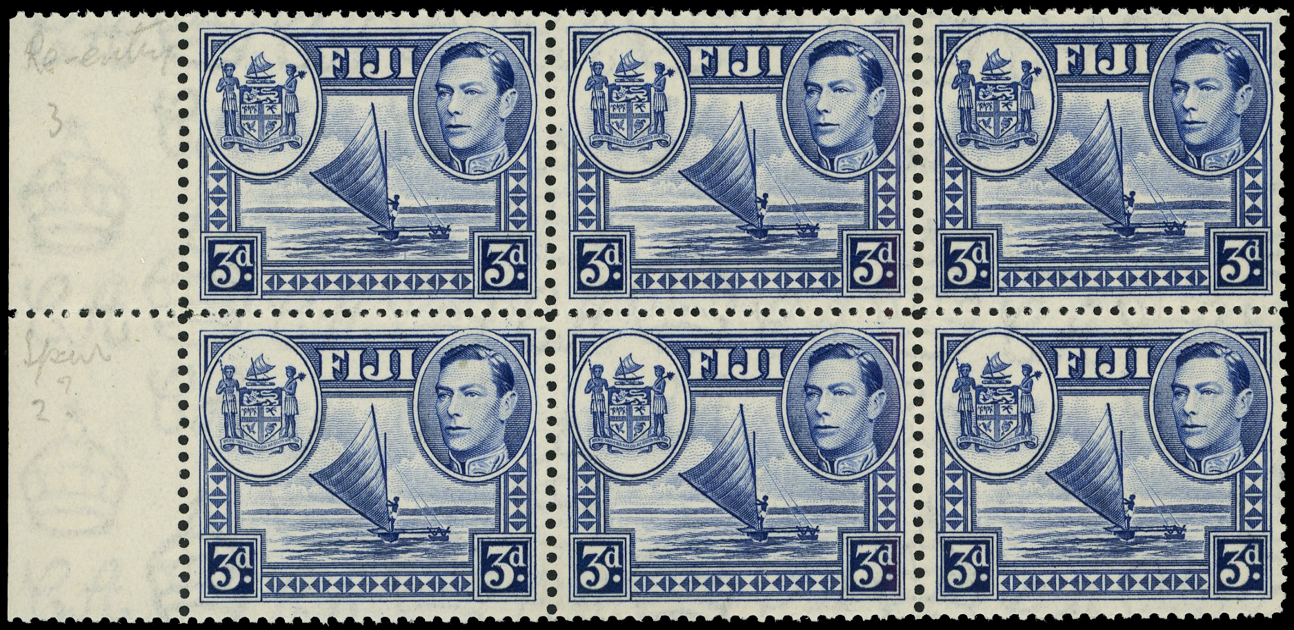 Fiji SG 257a block mint