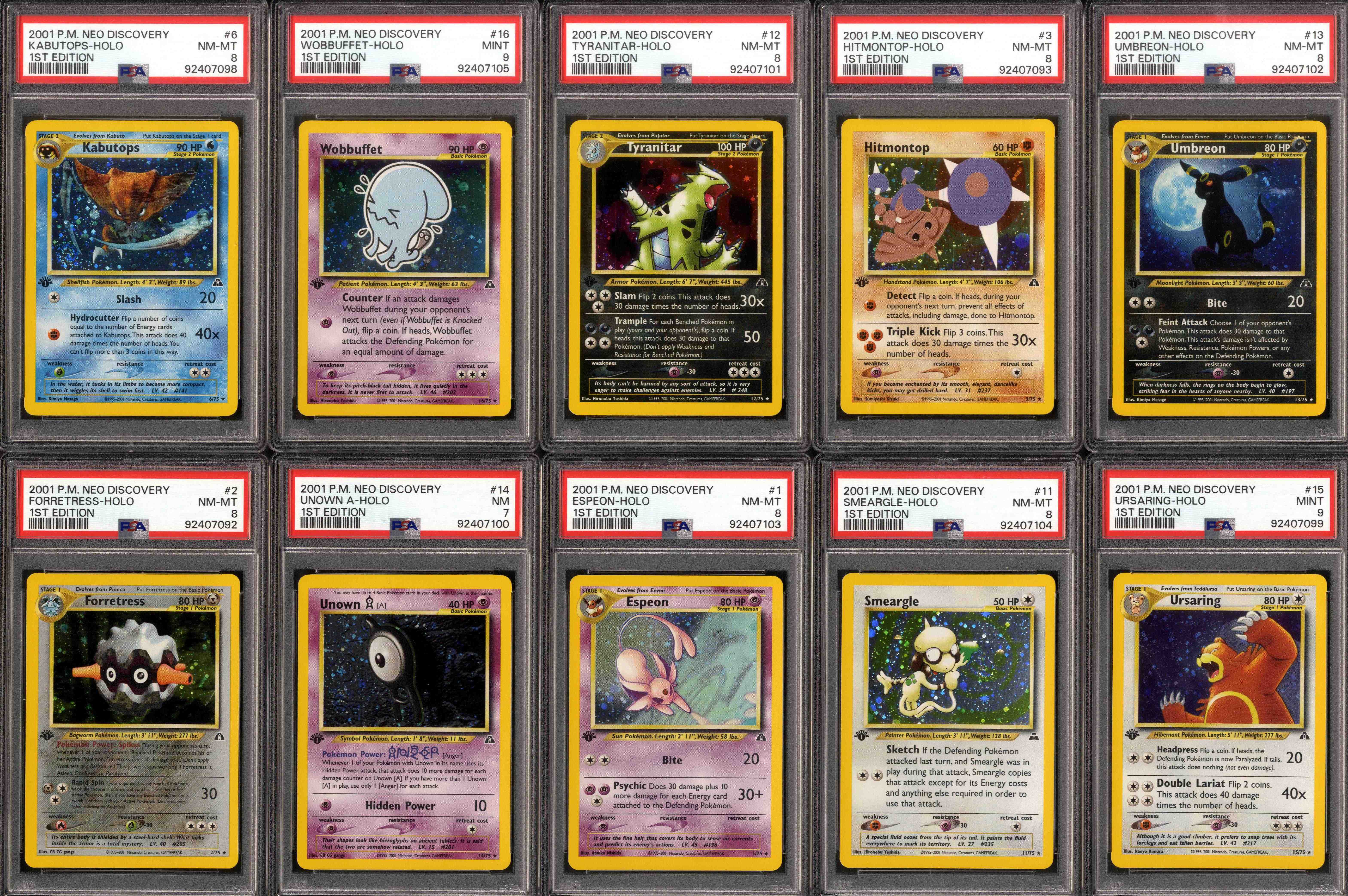 Pokémon TCG - 1st Edition Neo Discovery Full Set 75/75