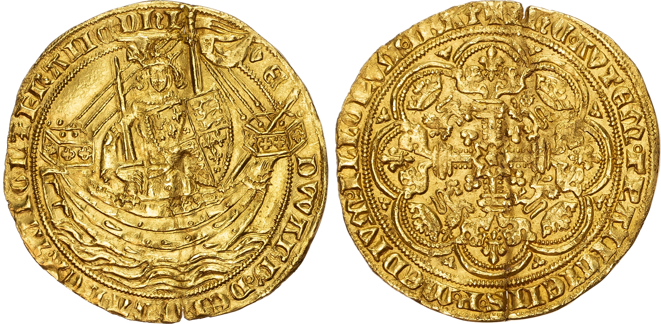 Edward III (1327-1377), Noble, Fourth coinage, pre-treaty period