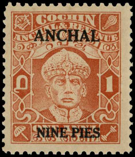 1942-1944 ANCHAL/NINE PIES (Type 22) on...