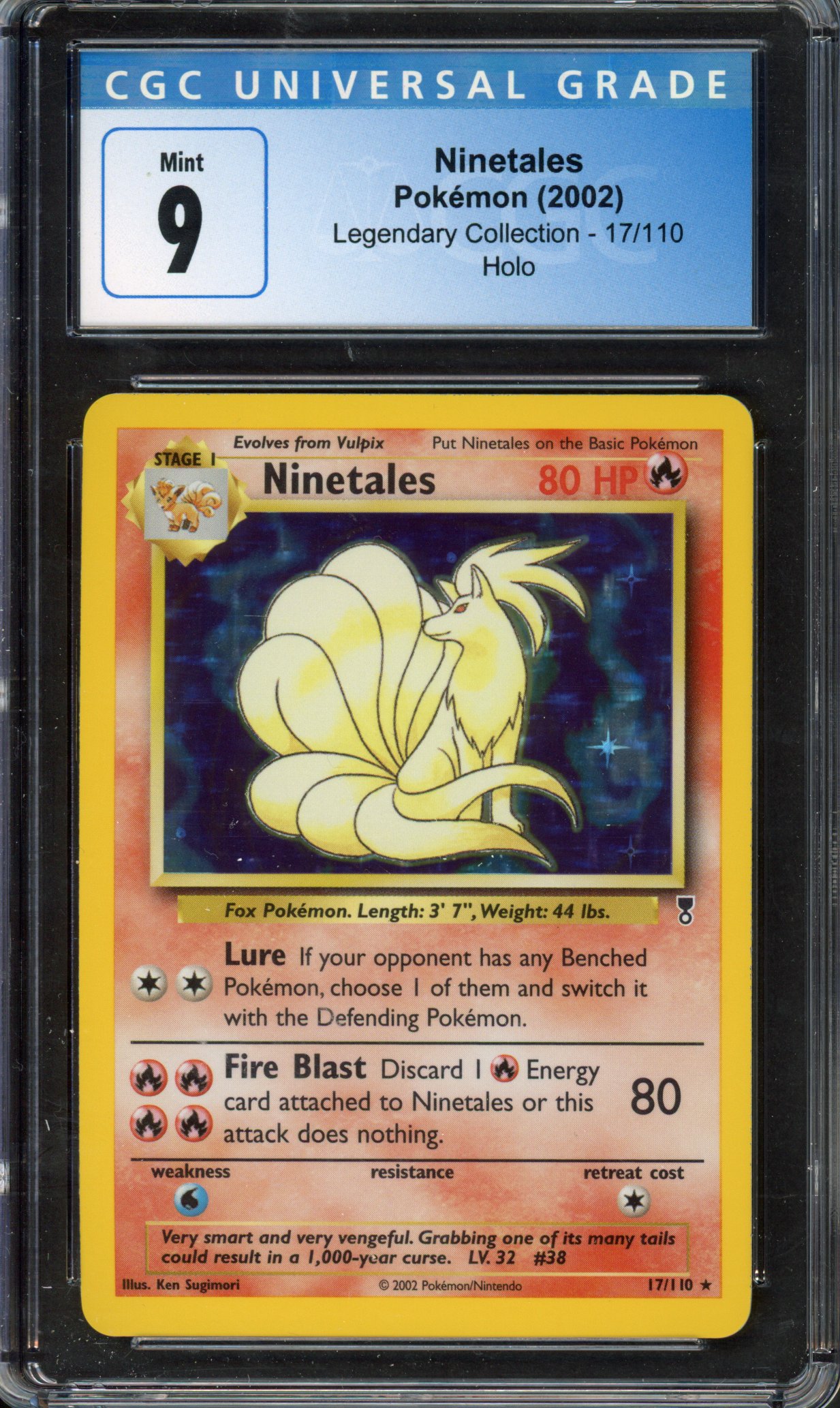 Pokémon TCG - CGC 9 Ninetales Legendary Collection Holo 