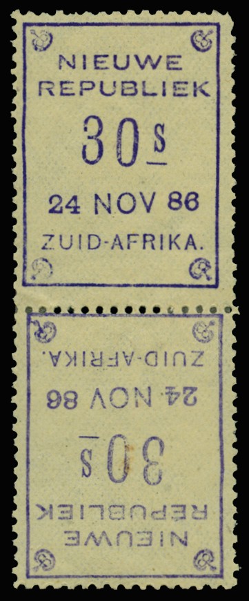 1886-87 30s violet/yellow, without embossed arms, dated "24...