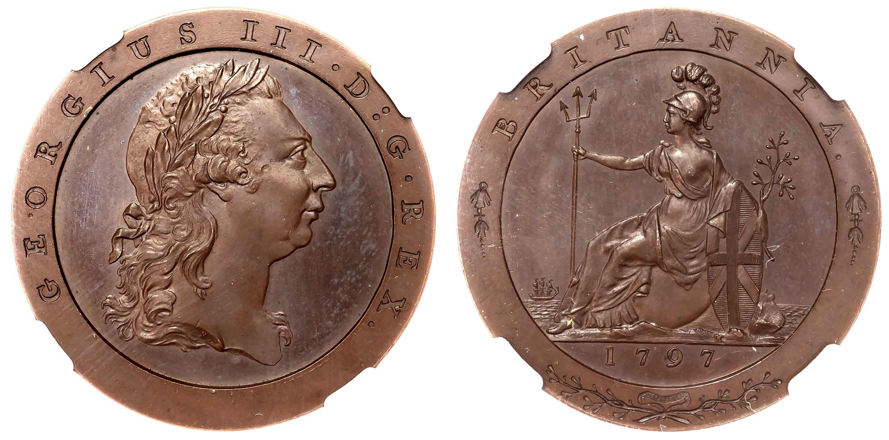 George III (1760-1820), Restrike Pattern Penny, 1797.