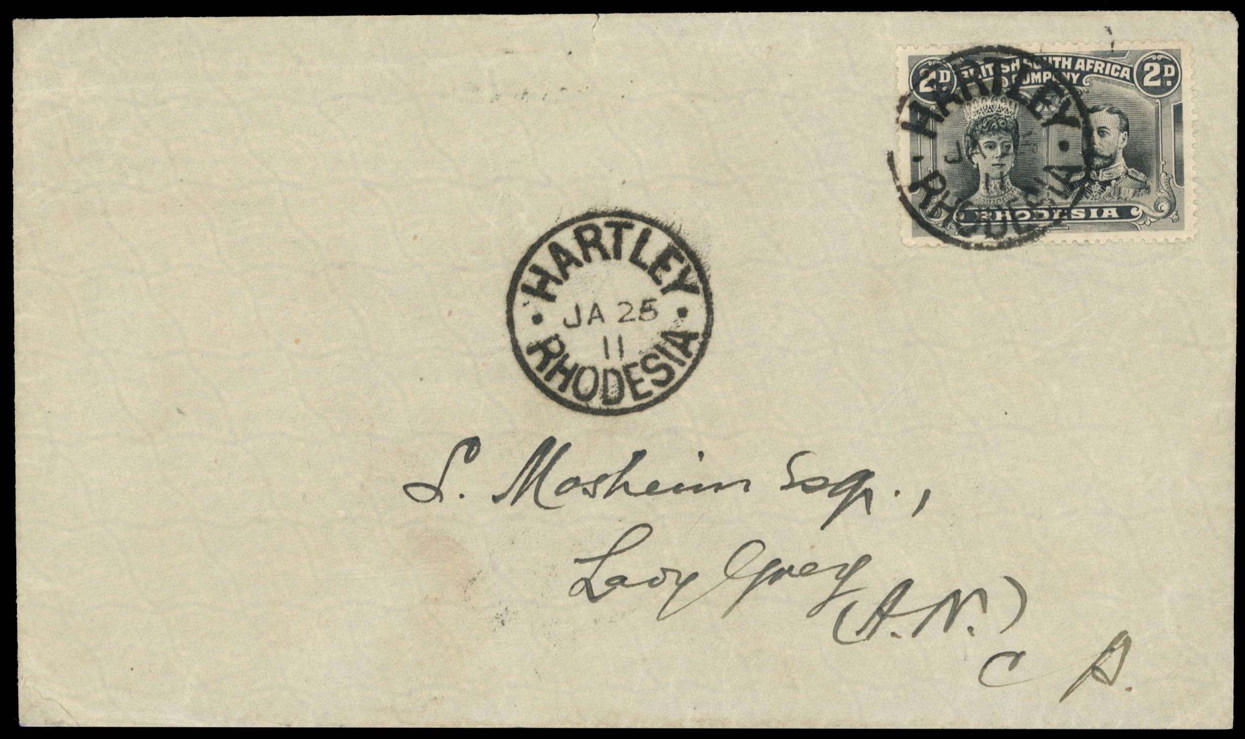 2d black and grey on cover to Cape Province