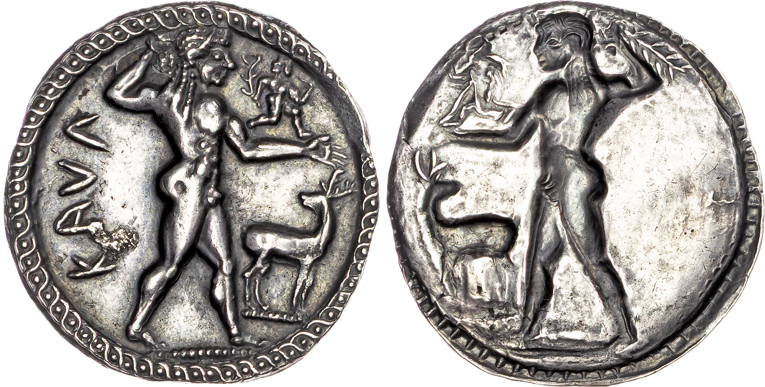Bruttium, Kaulonia (c. 530 BC) AR Nomos, 7.86g.