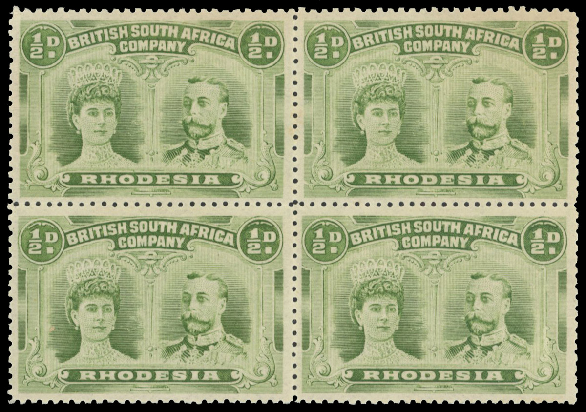 ½d apple green RJL 6 block of four mint