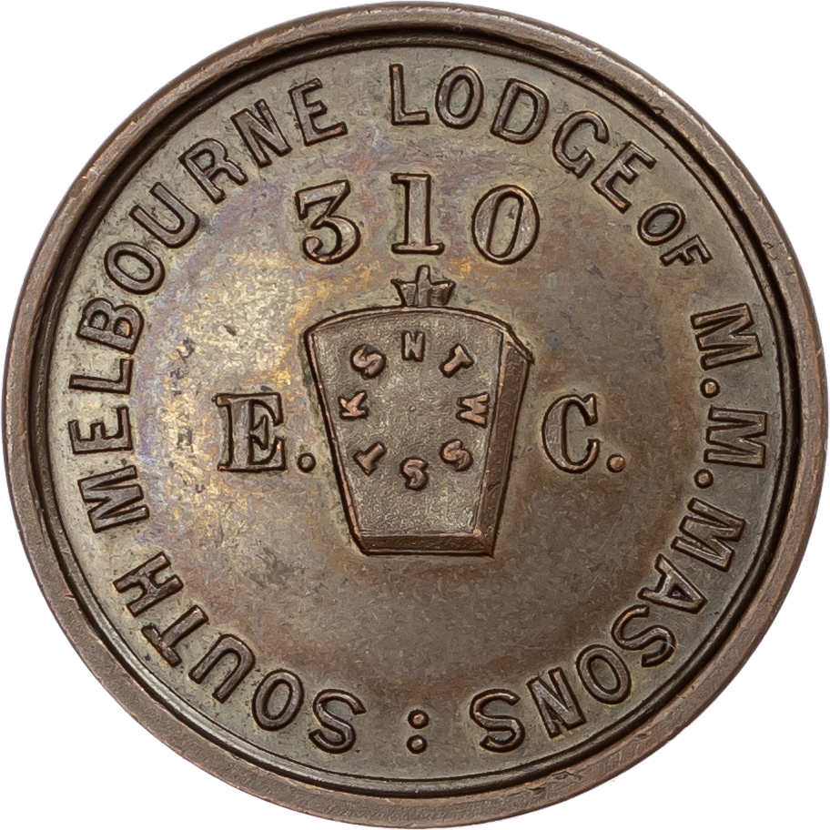 Australia. South Melbourne CU Mason Lodge Token. 1880. 