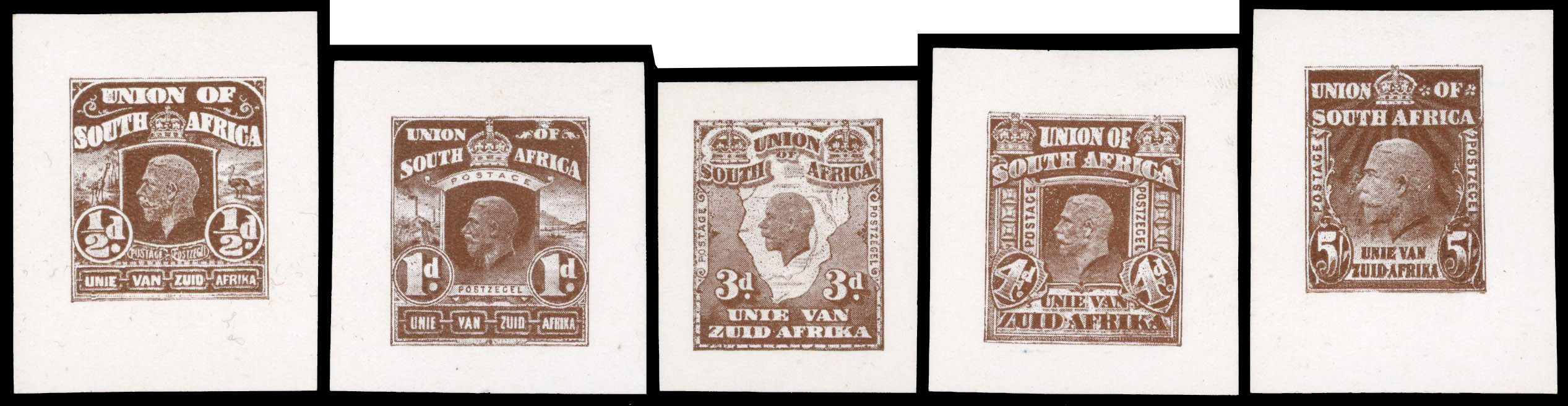 South Africa 1911 Mackay essays in brown x5