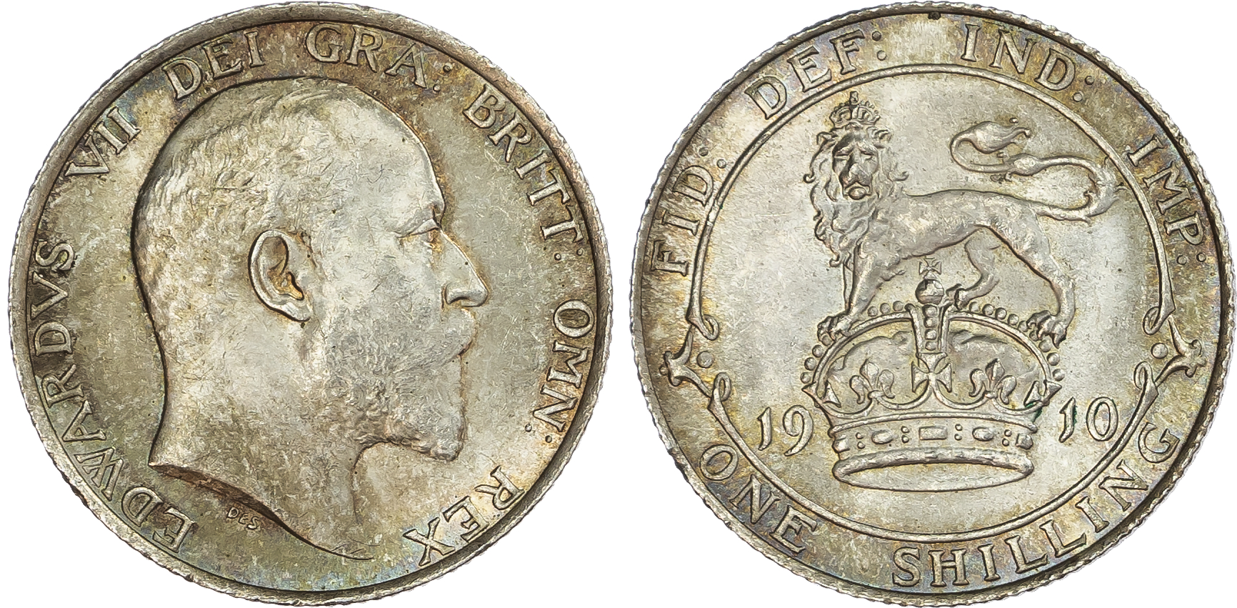 Great Britain. Edward VII AG Shilling. 1910.