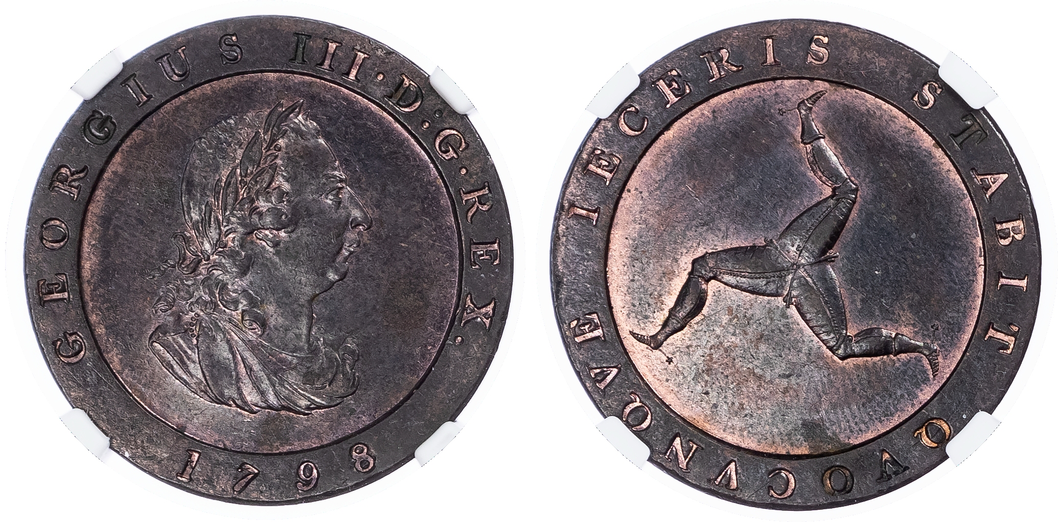 Great Britain, Isle of Man. George III CU Halfpenny. 1798. 