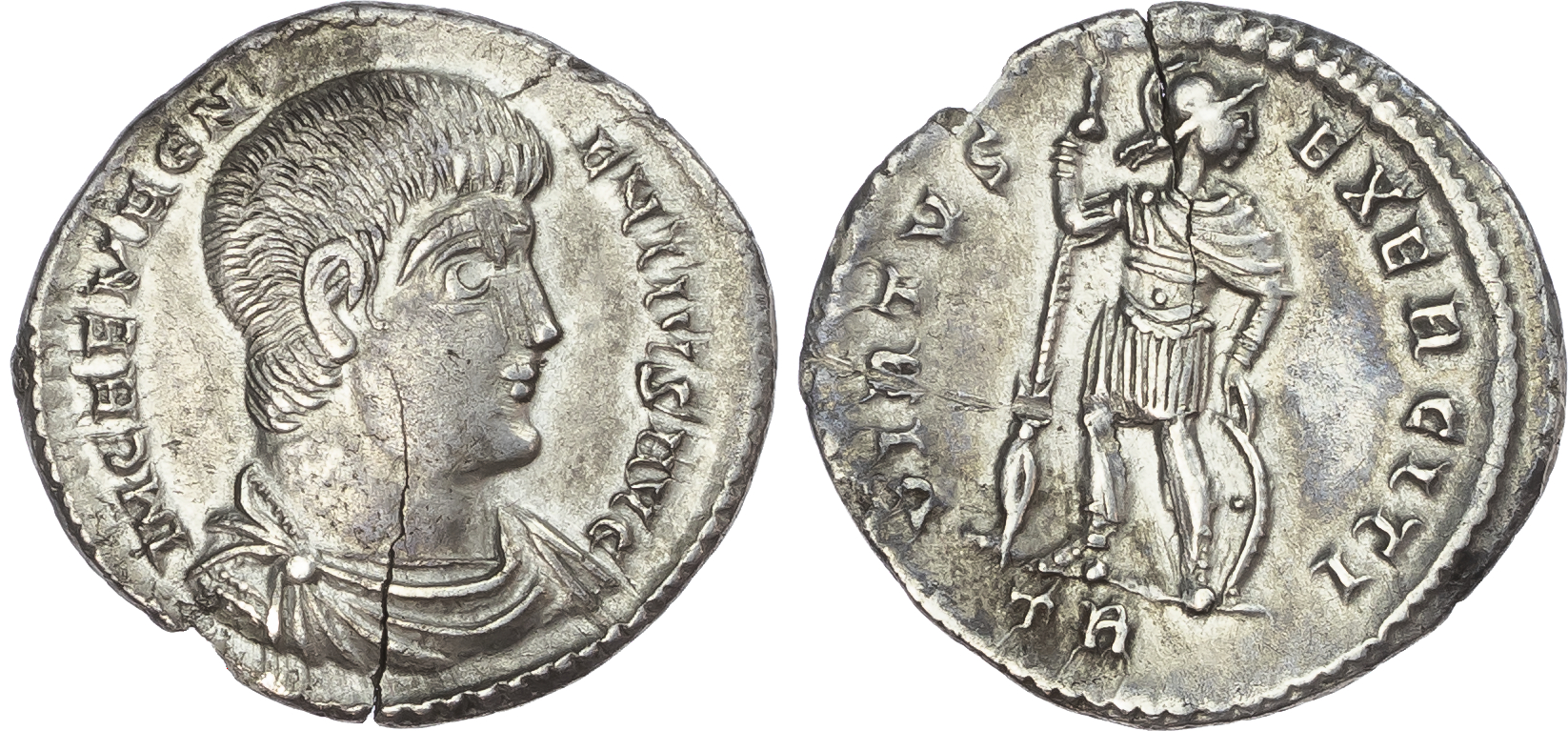 Magnentius (AD 350-353) AR Siliqua, Trier, 3.00g.