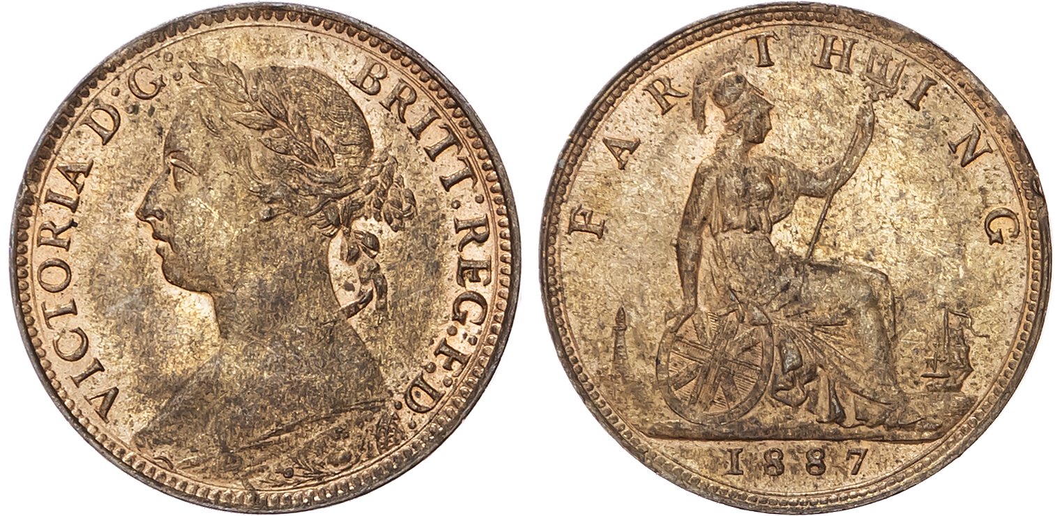 Victoria (1837-1901) Farthing, 1887.
