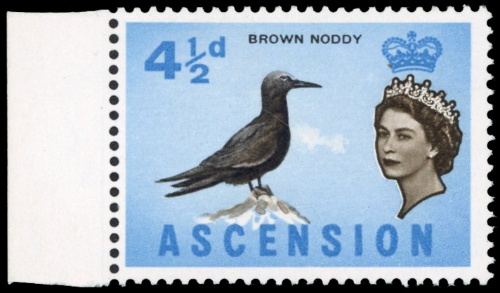 Ascension SG 74w 1963 4½d inverted watermark mint