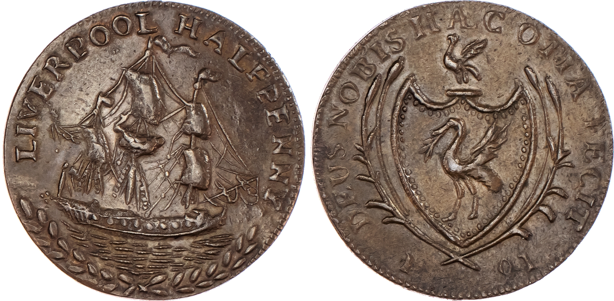 Liverpool, Thomas Clarke Halfpenny 1791,...