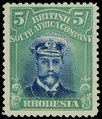 1922-4 5/- Head Die IIIB, perf 14, white...