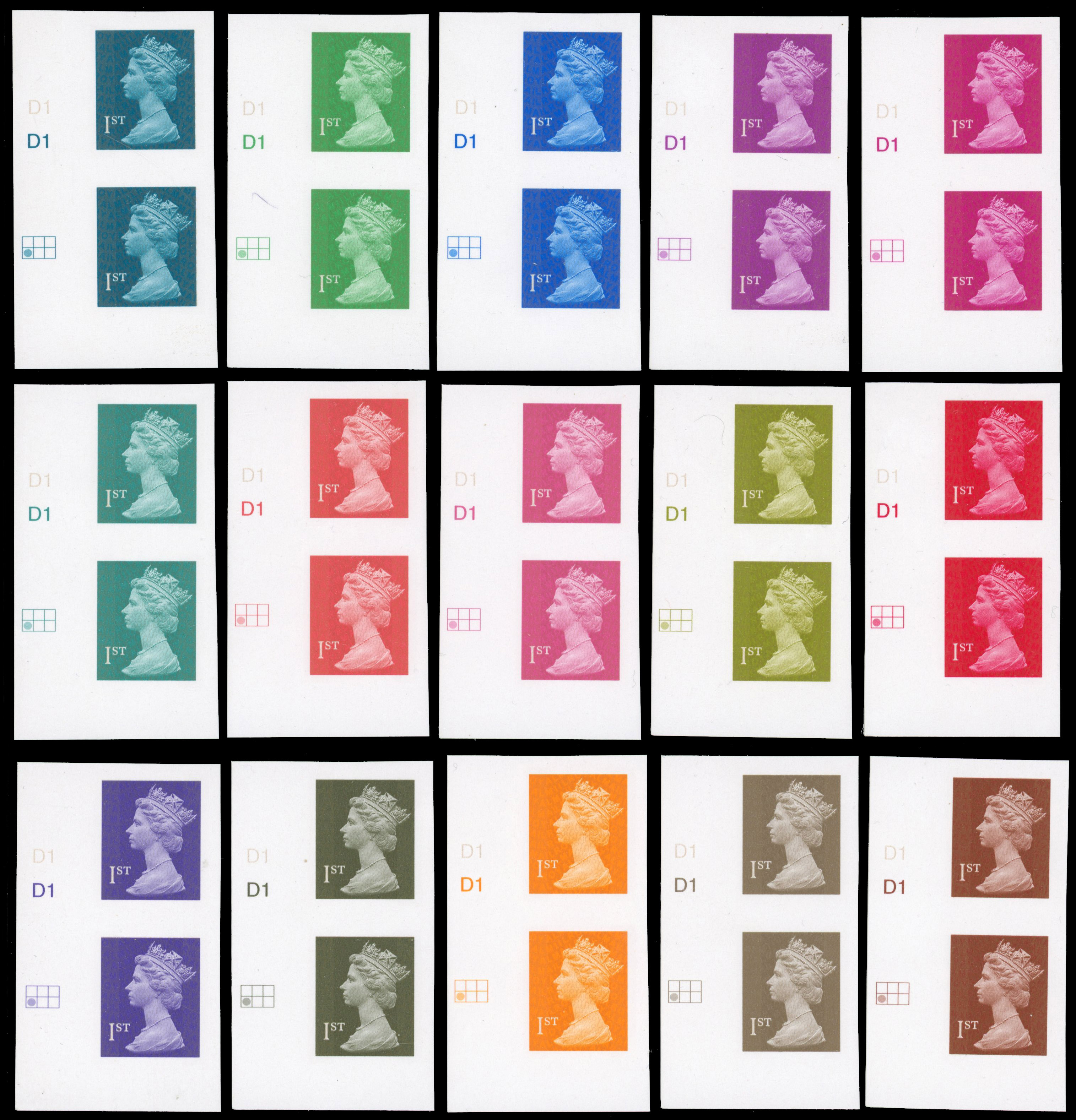 GB SG U3018 2011 1st colour trial pairs Security opts