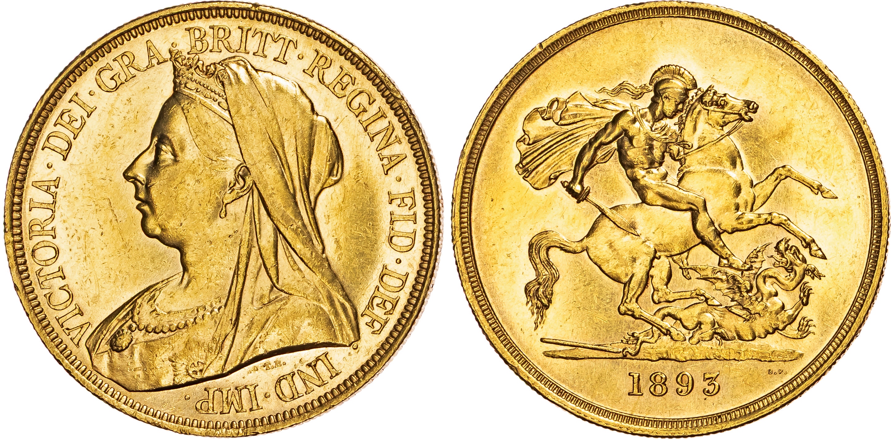 Victoria (1837-1901), Five Pounds, 1893.