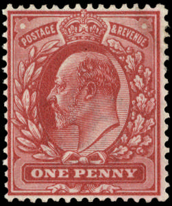 Great Britain 1906 1d Colour trial. Very fine perforated example printed in blue-geranium on gummed Crown watermar…