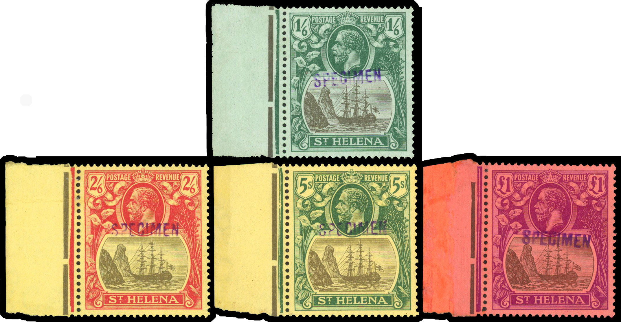 St Helena SG 93s-96s Specimens