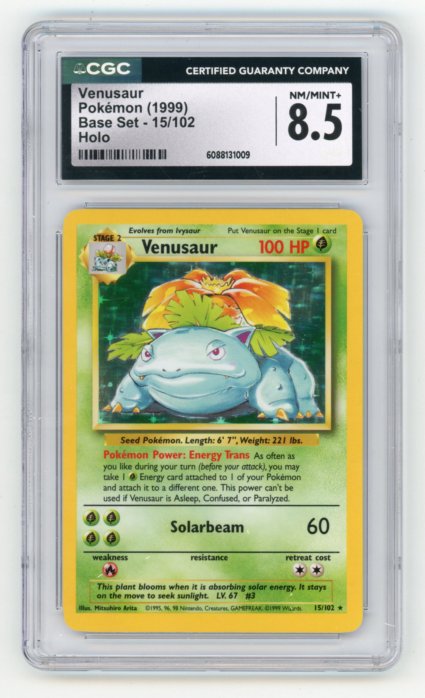 CGC 8.5 Venusaur Holo #15 - Base Set Unlimited
