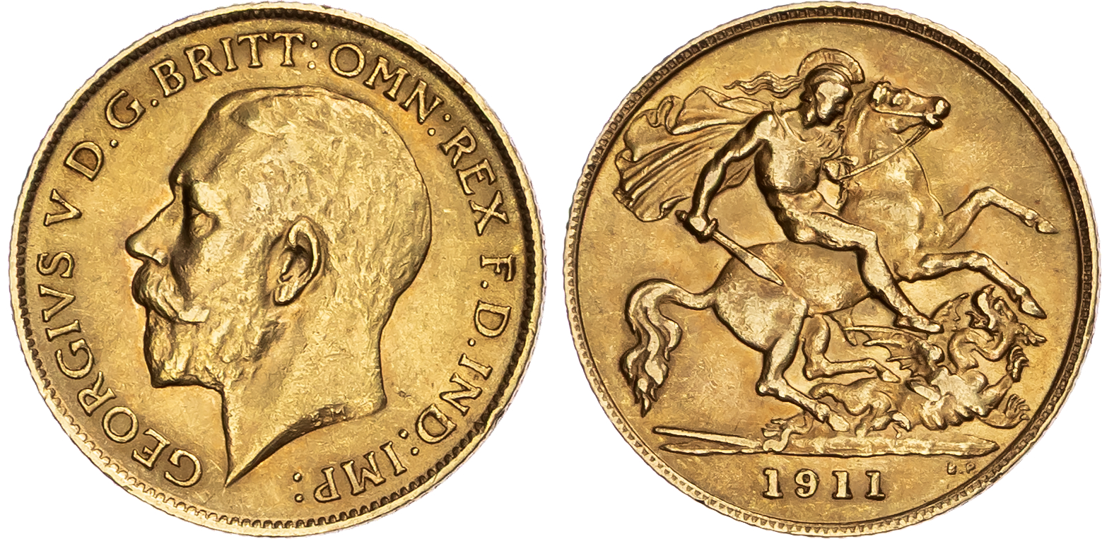 George V (1910-1936), Half-Sovereign, London, 1911
