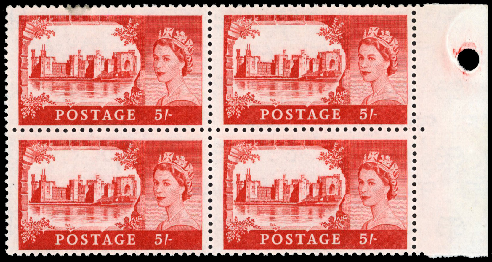 Great Britain 1959-68 BW 5s red variety watermark inverted u/m