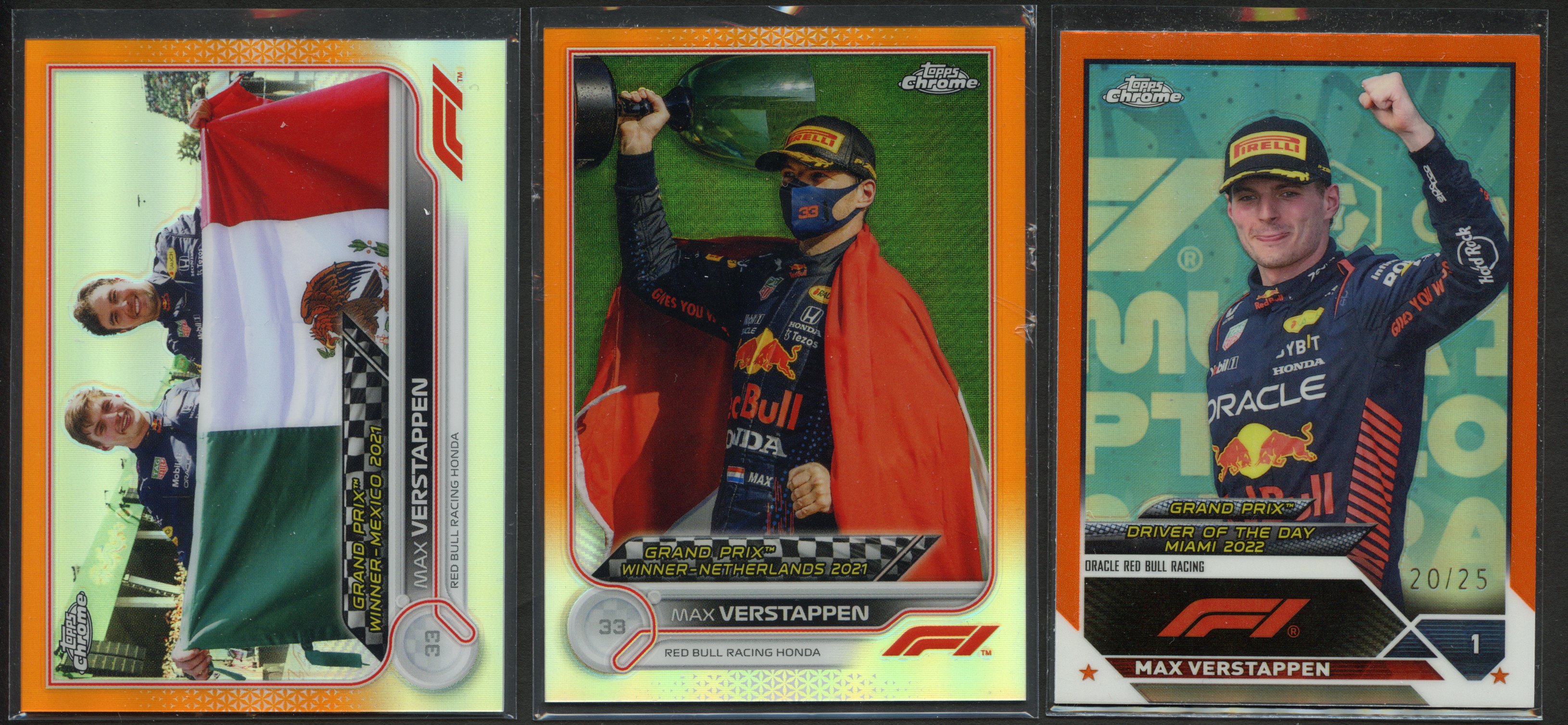 <p>Topps Chrome Max Verstappen Orange Refractor Bundle</p>