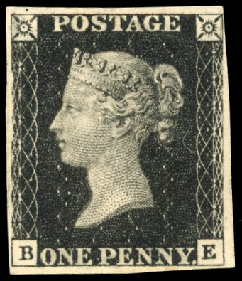 GB 1840 1d black Plate 6 MINT BE 