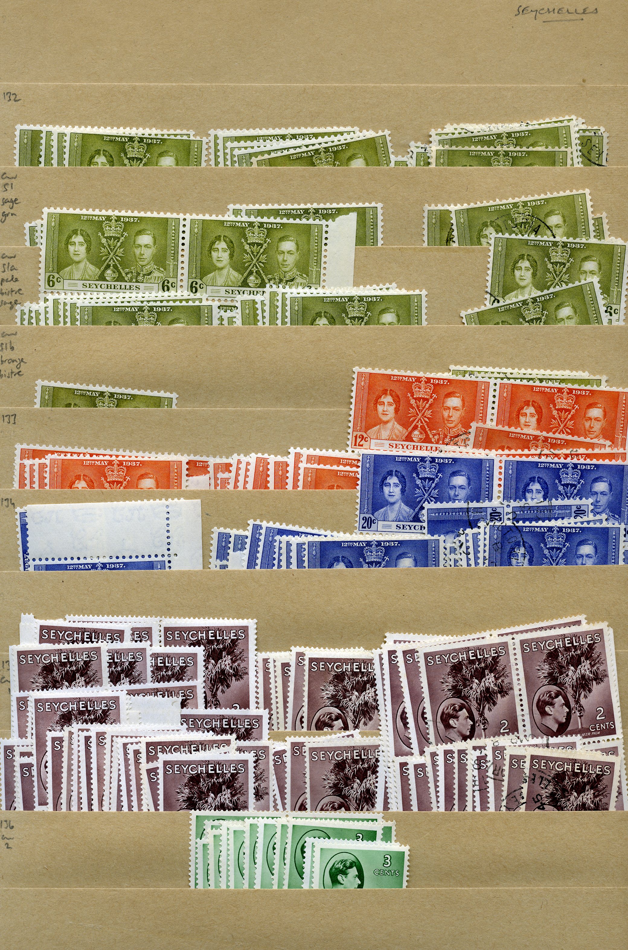 1937-52 KG VI stock on manila...