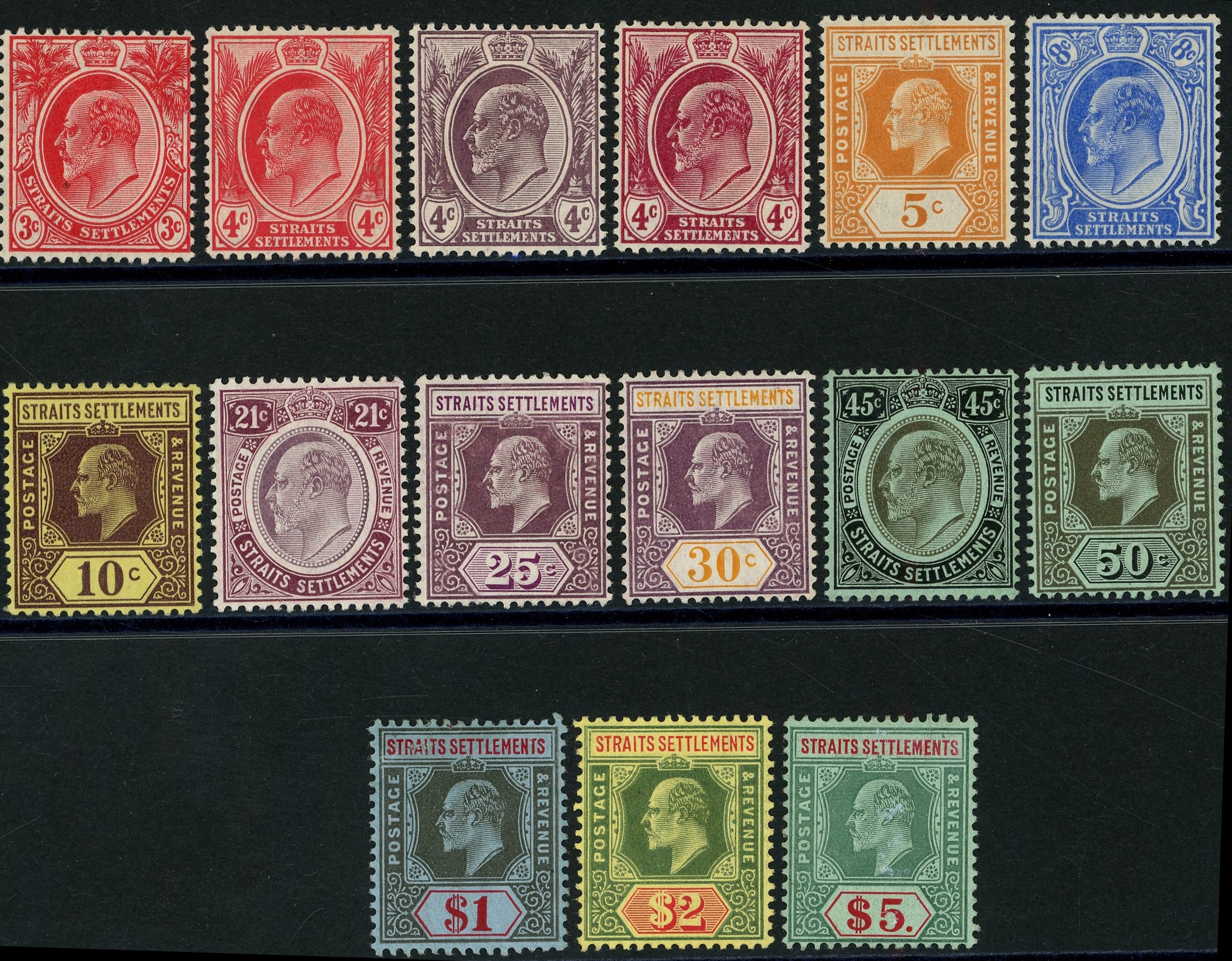 Straits Settlements SG 153-167...