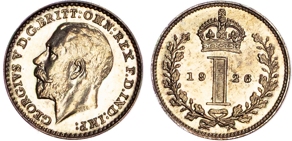 George V (1910-1936), Maundy Set, 1926, Second Coinage.